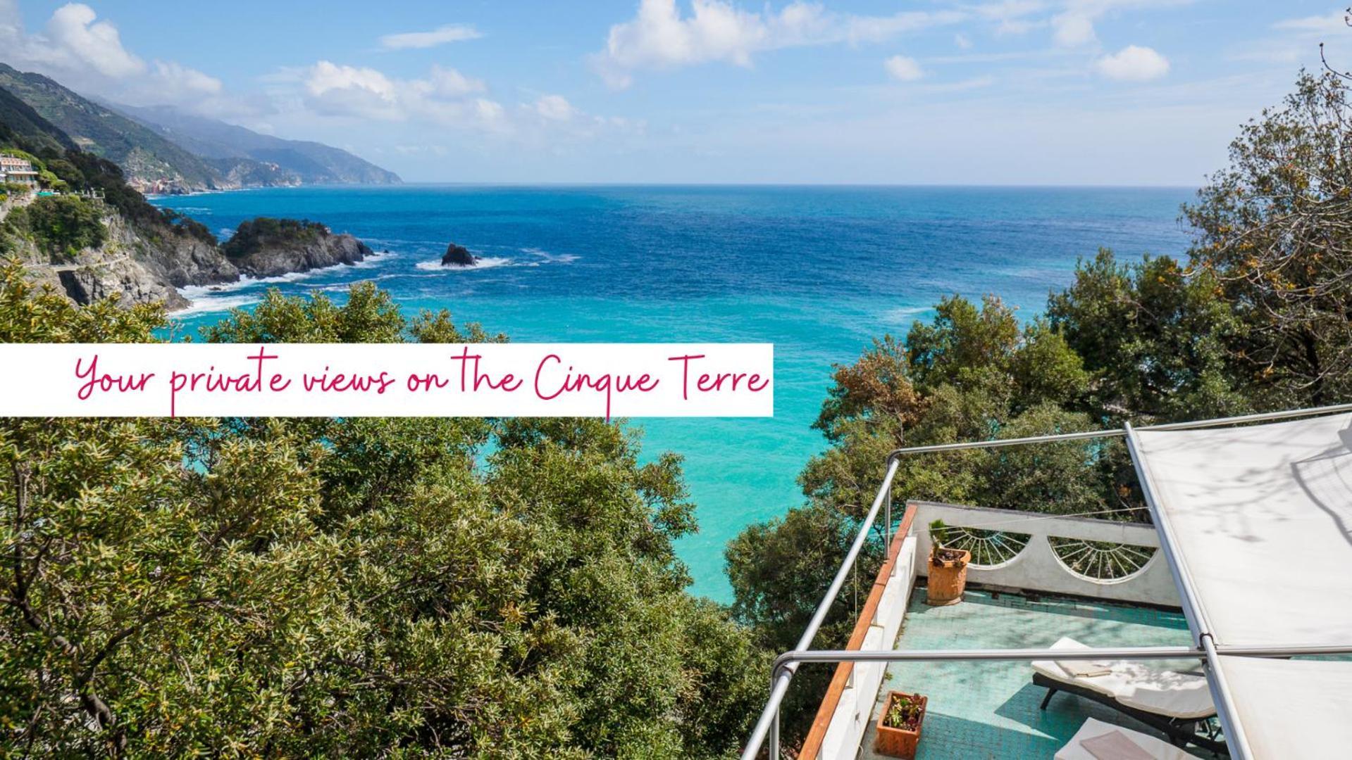 Villa Tanca With Ac, Terrace And Views Monterosso al Mare Bagian luar foto